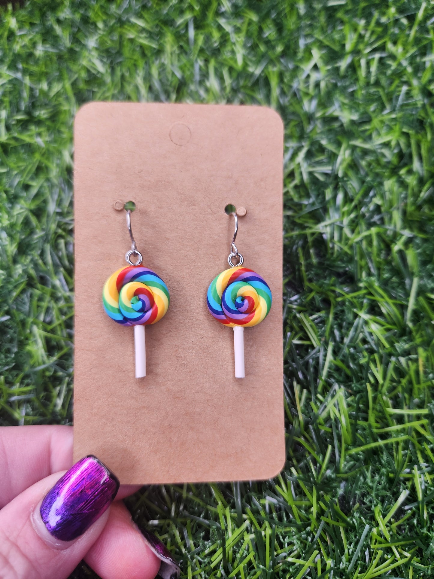 Rainbow swirl Lollipop