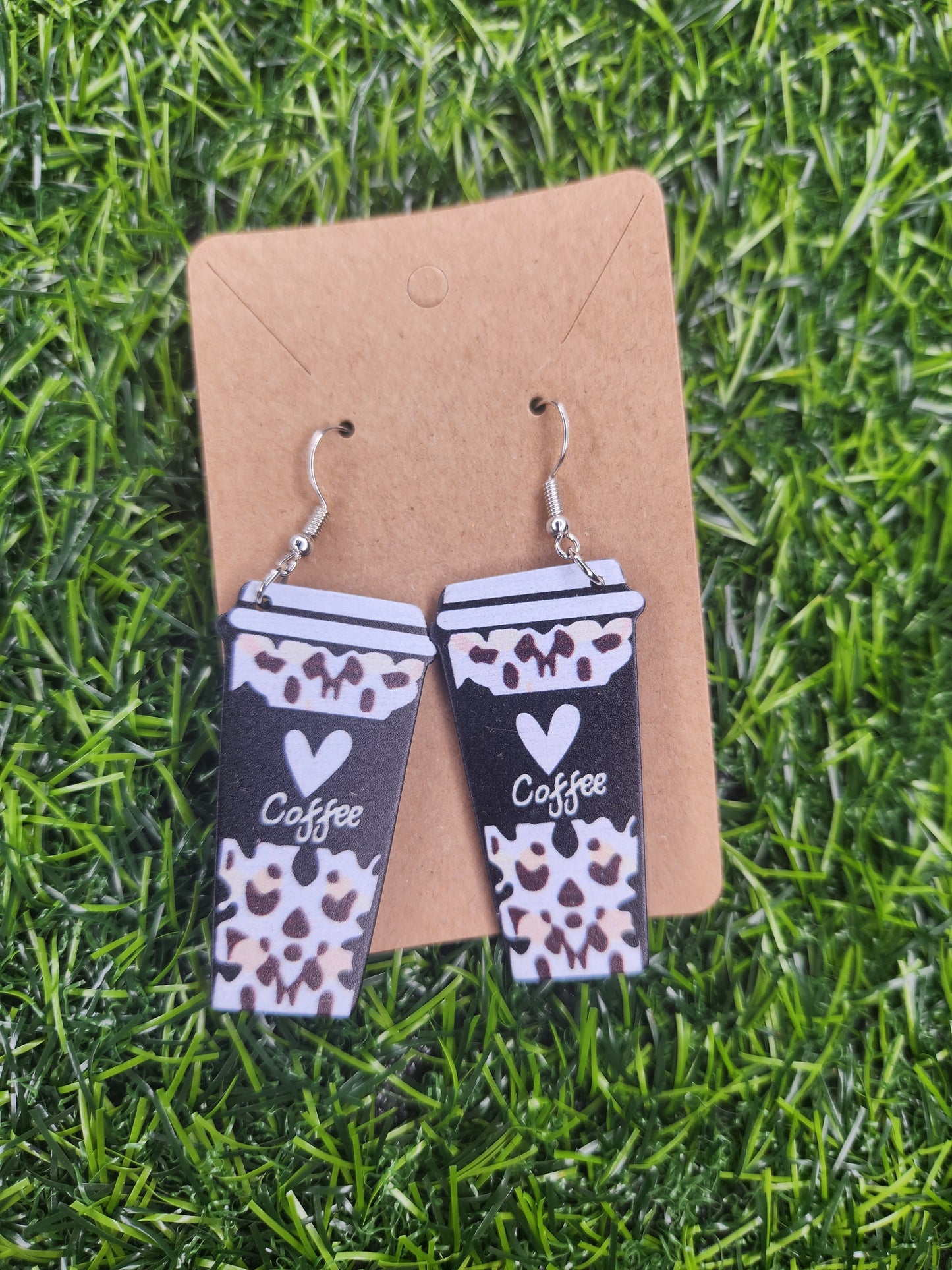Large Coffee Cup Dangle Earings