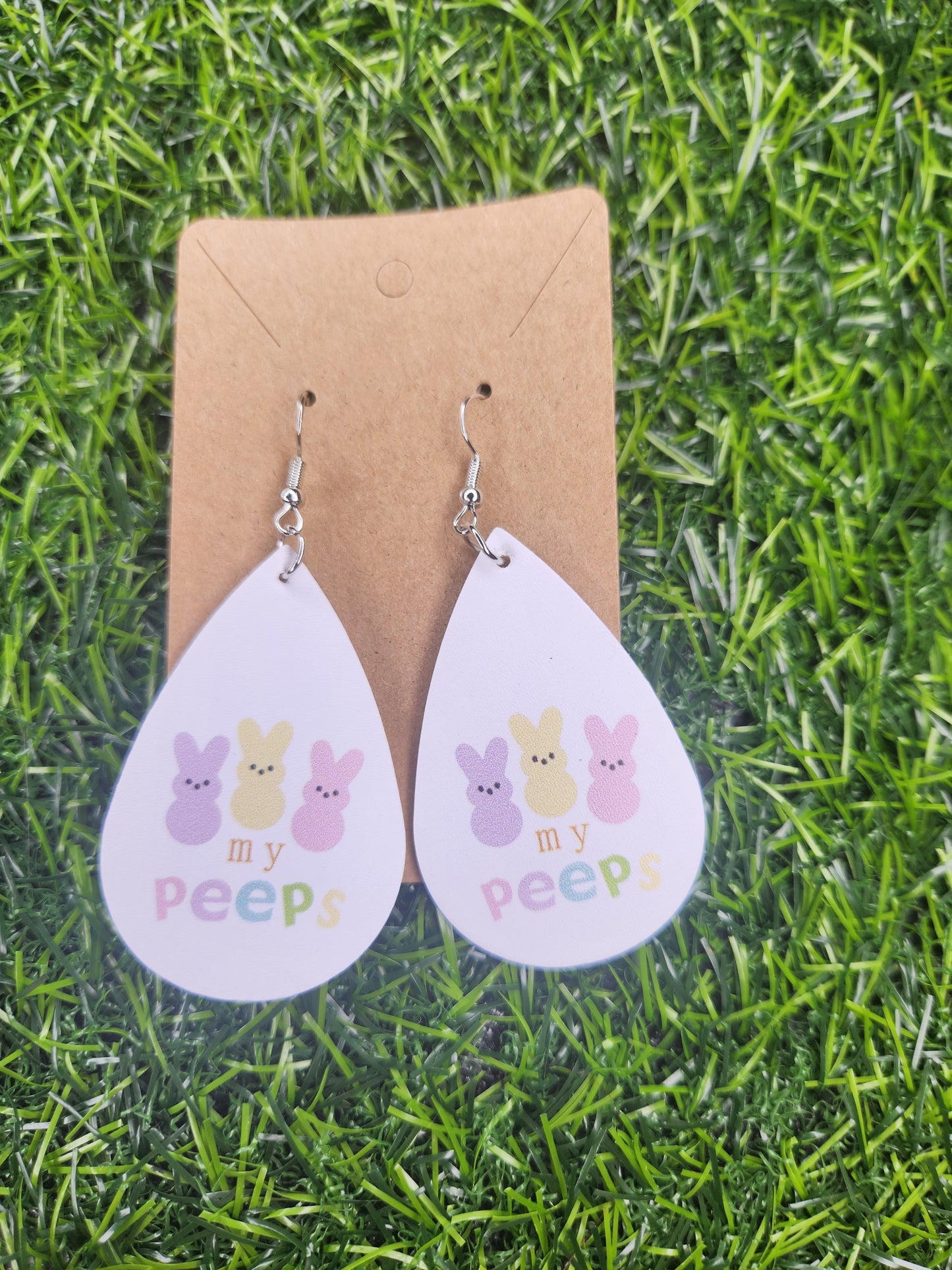 Easter Bunny My Peeps Dangle Earrings