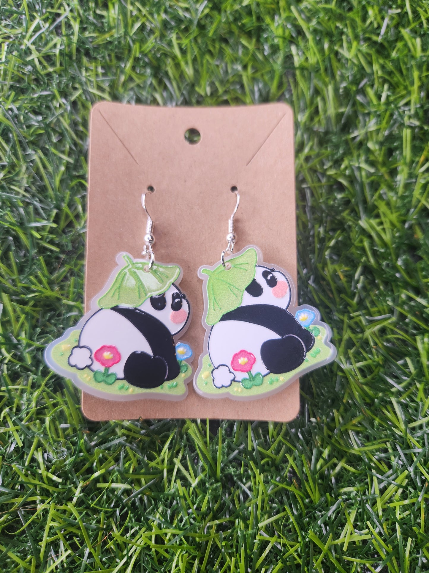 Cute Panda Hook Dangle Earrings