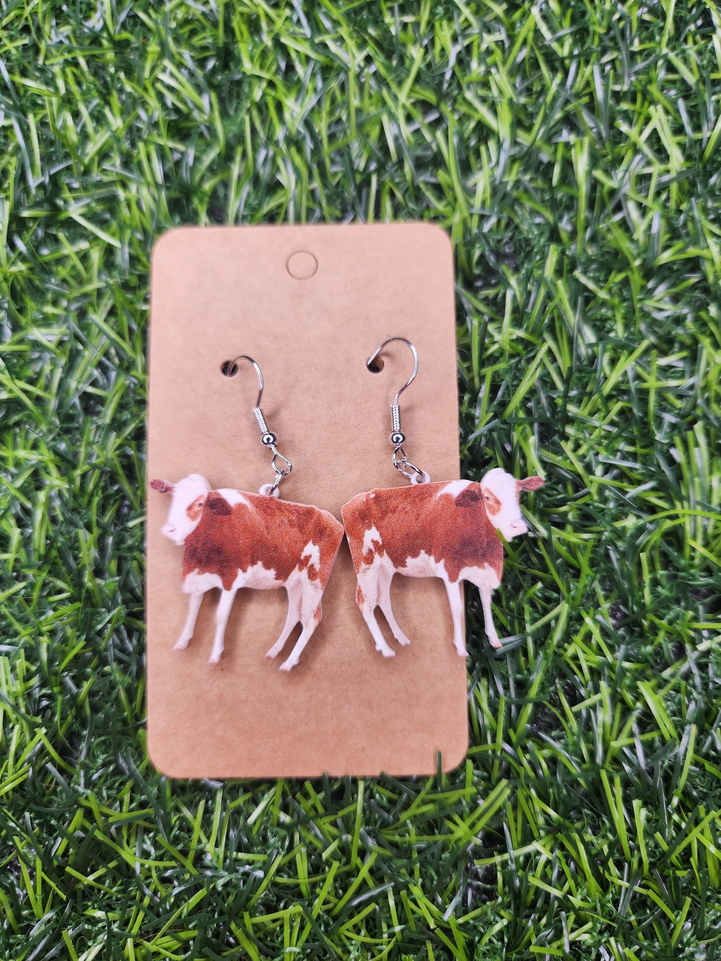 Brown Cow Earrings