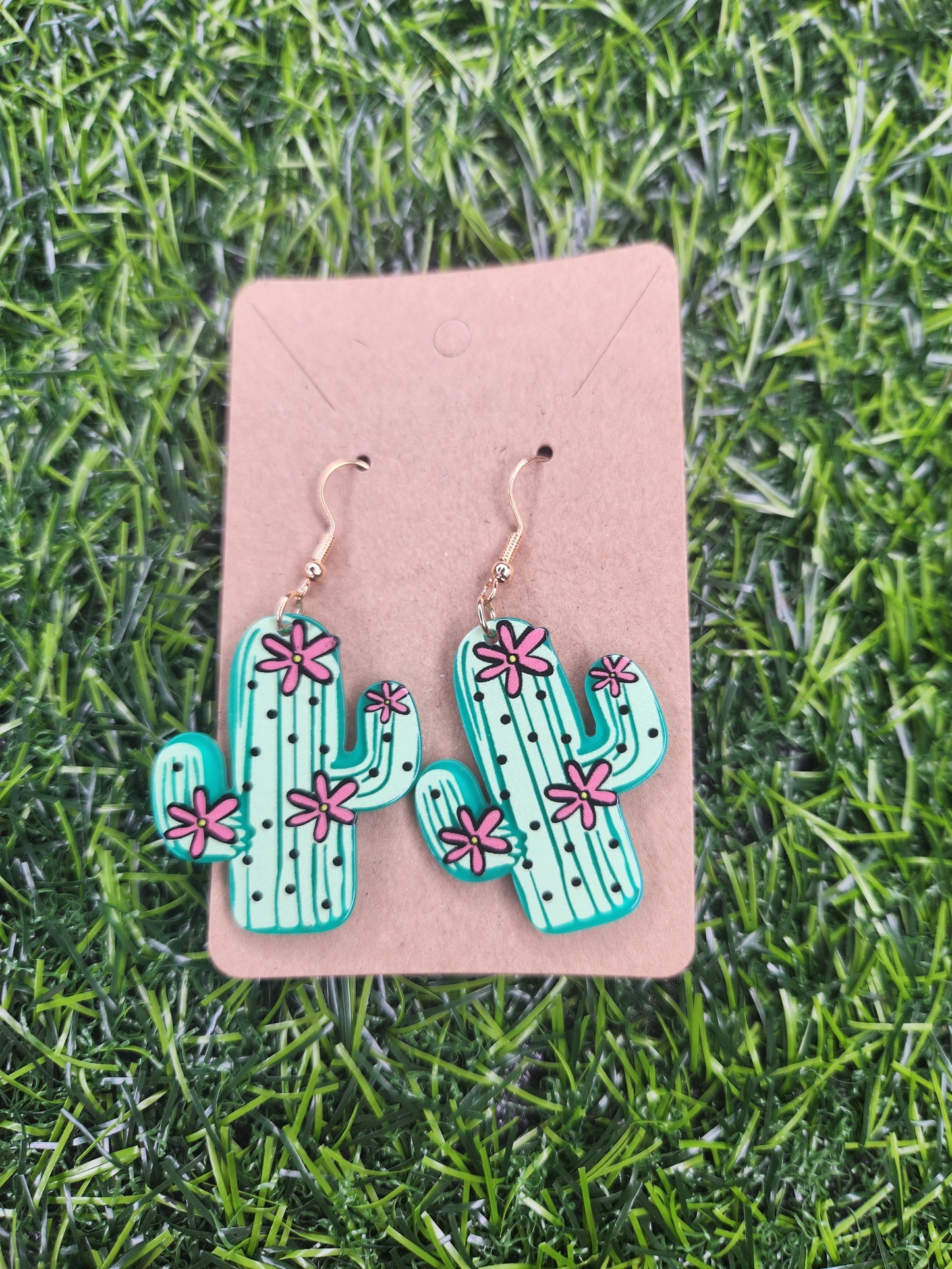 Large Cactus Dangle Earings