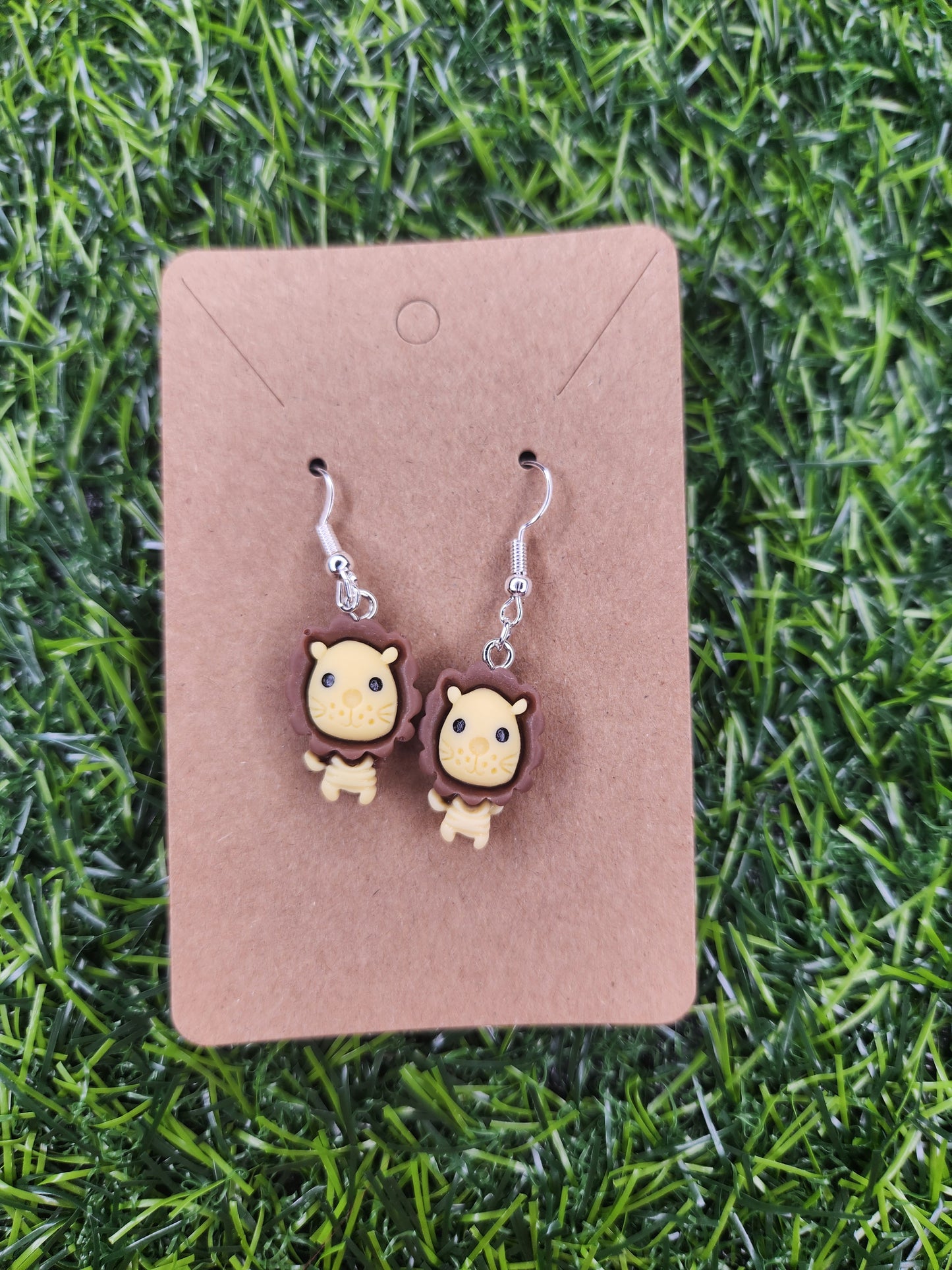 Lion Dangle Earrings