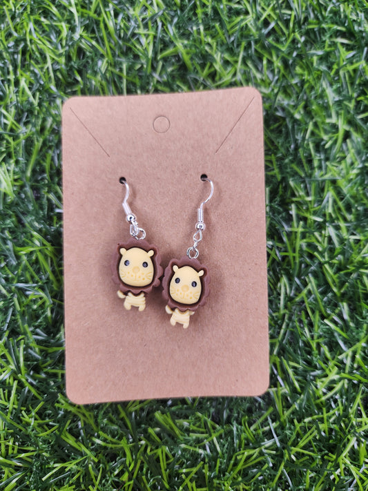 Lion Dangle Earrings