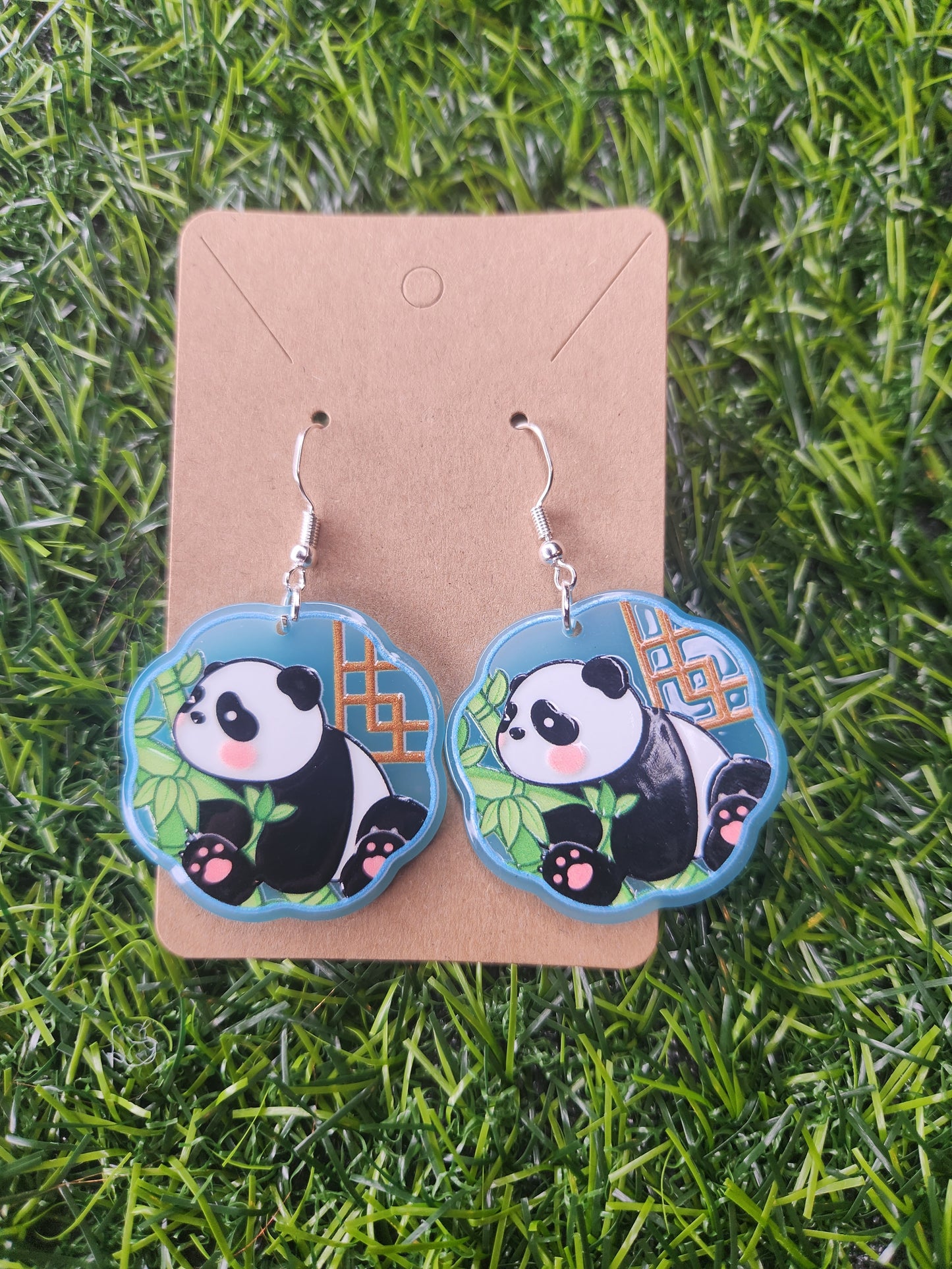 Cute Panda Hook Dangle Earrings