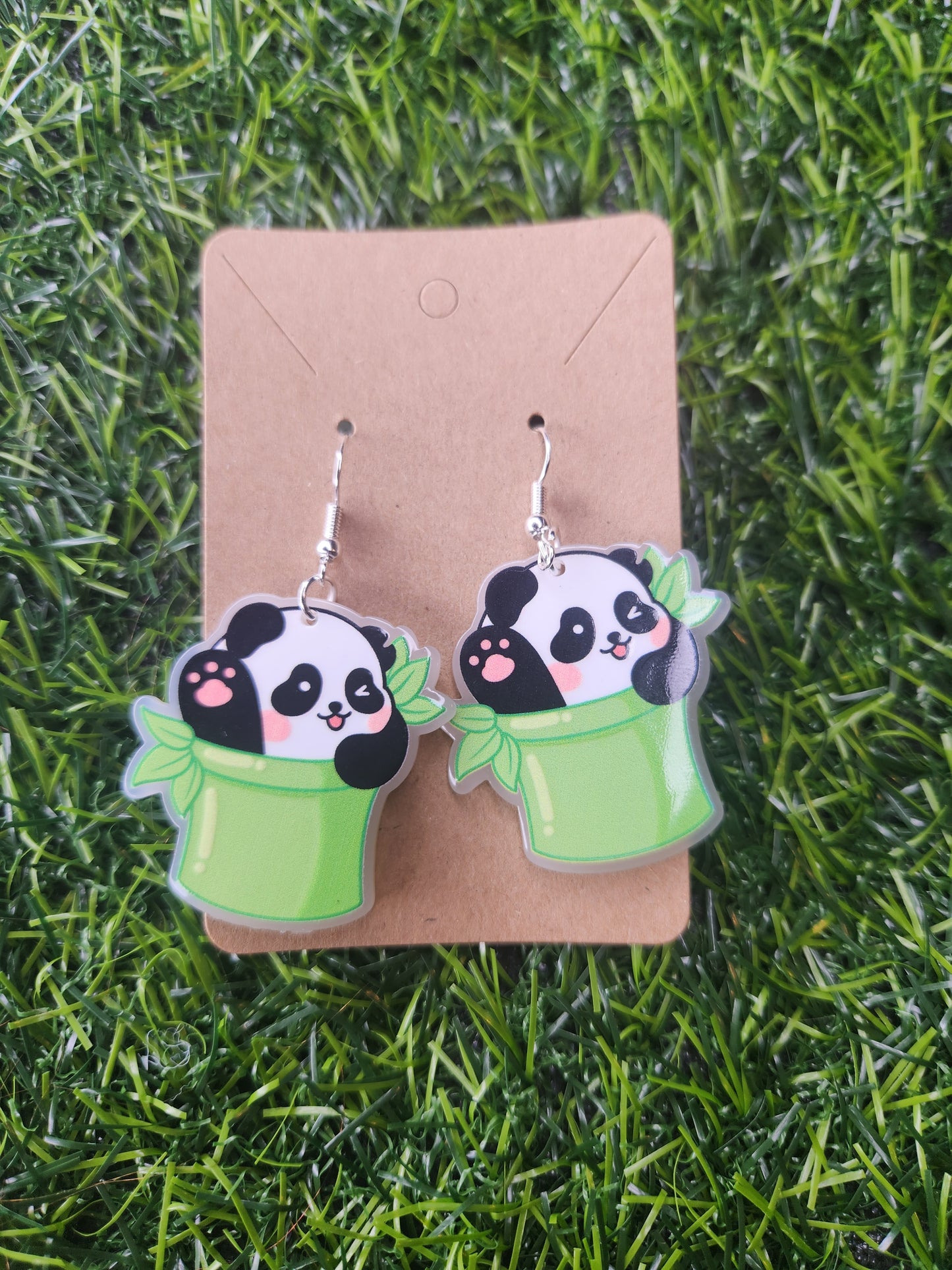 Cute Panda Hook Dangle Earrings