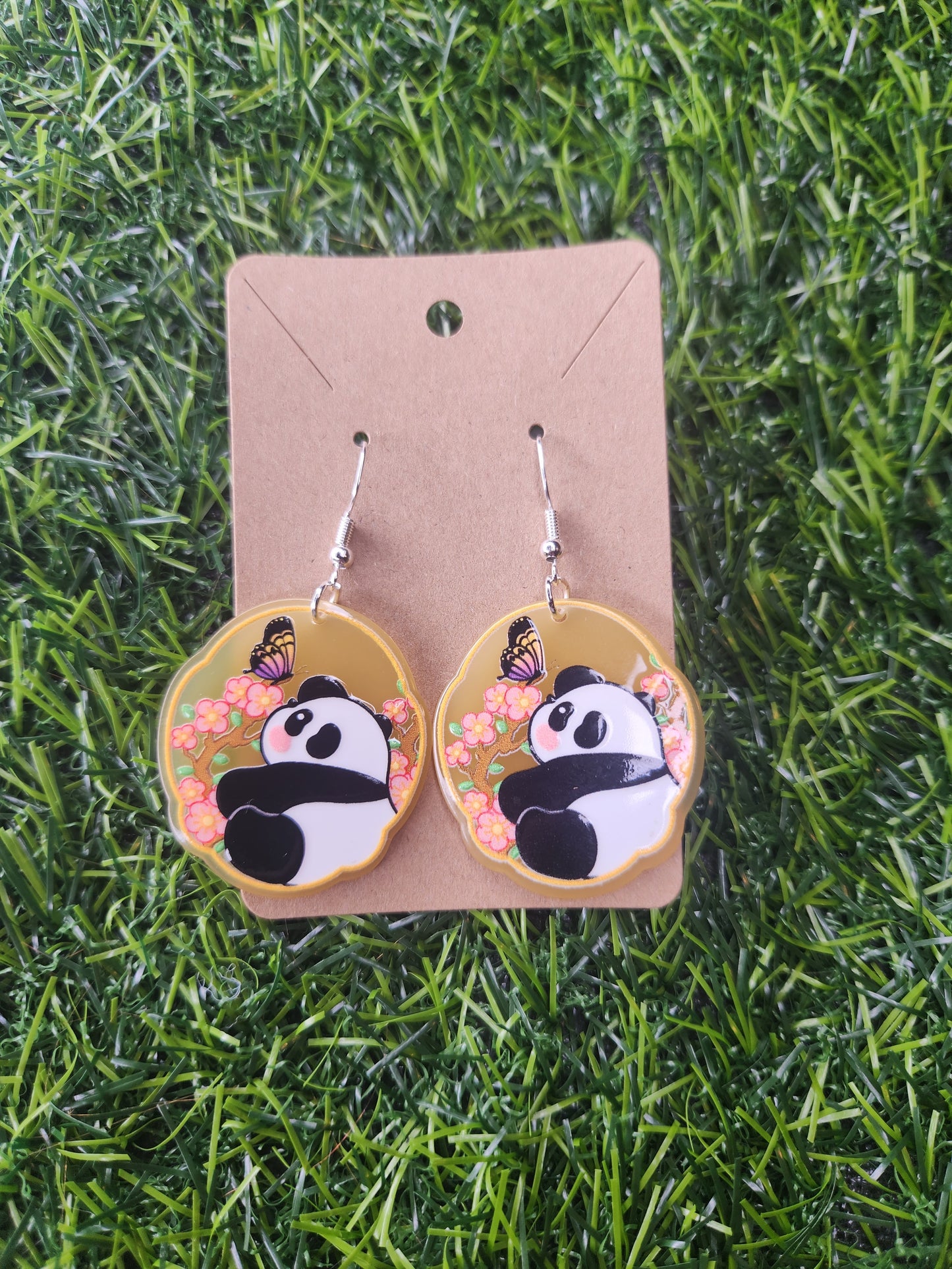 Cute Panda Hook Dangle Earrings