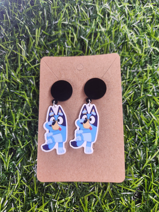 Bluey Stud Dangle Earings
