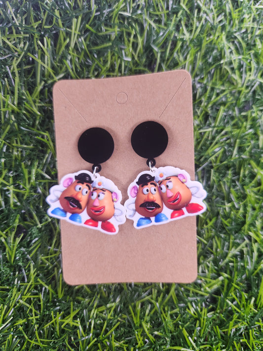 Toy Story Mrs & Mr Potato Stud Dangle Earings