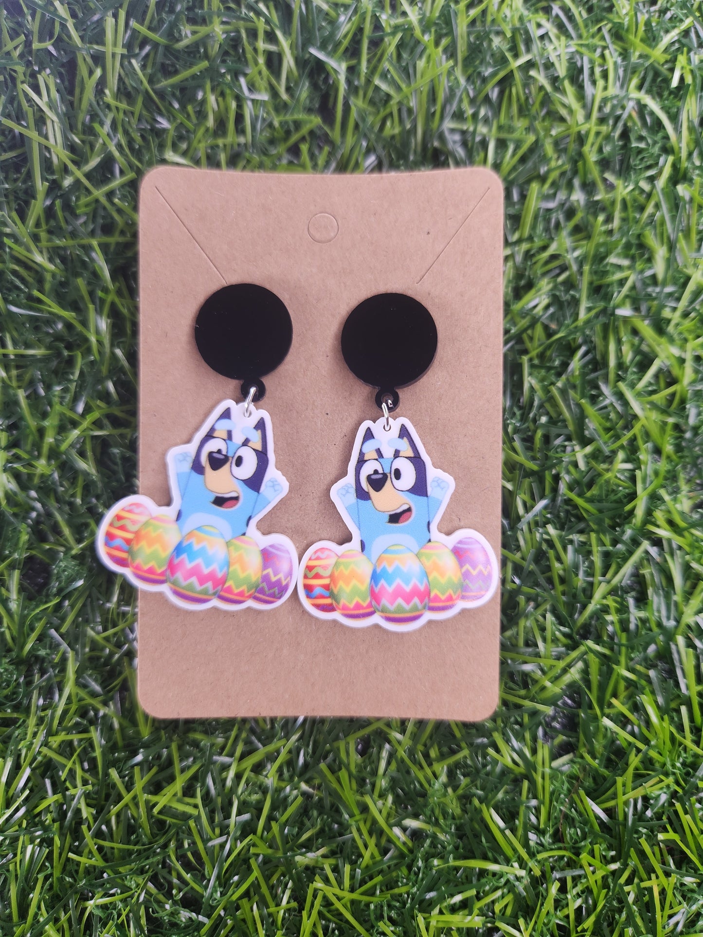 Bluey Stud Dangle Earings Easter