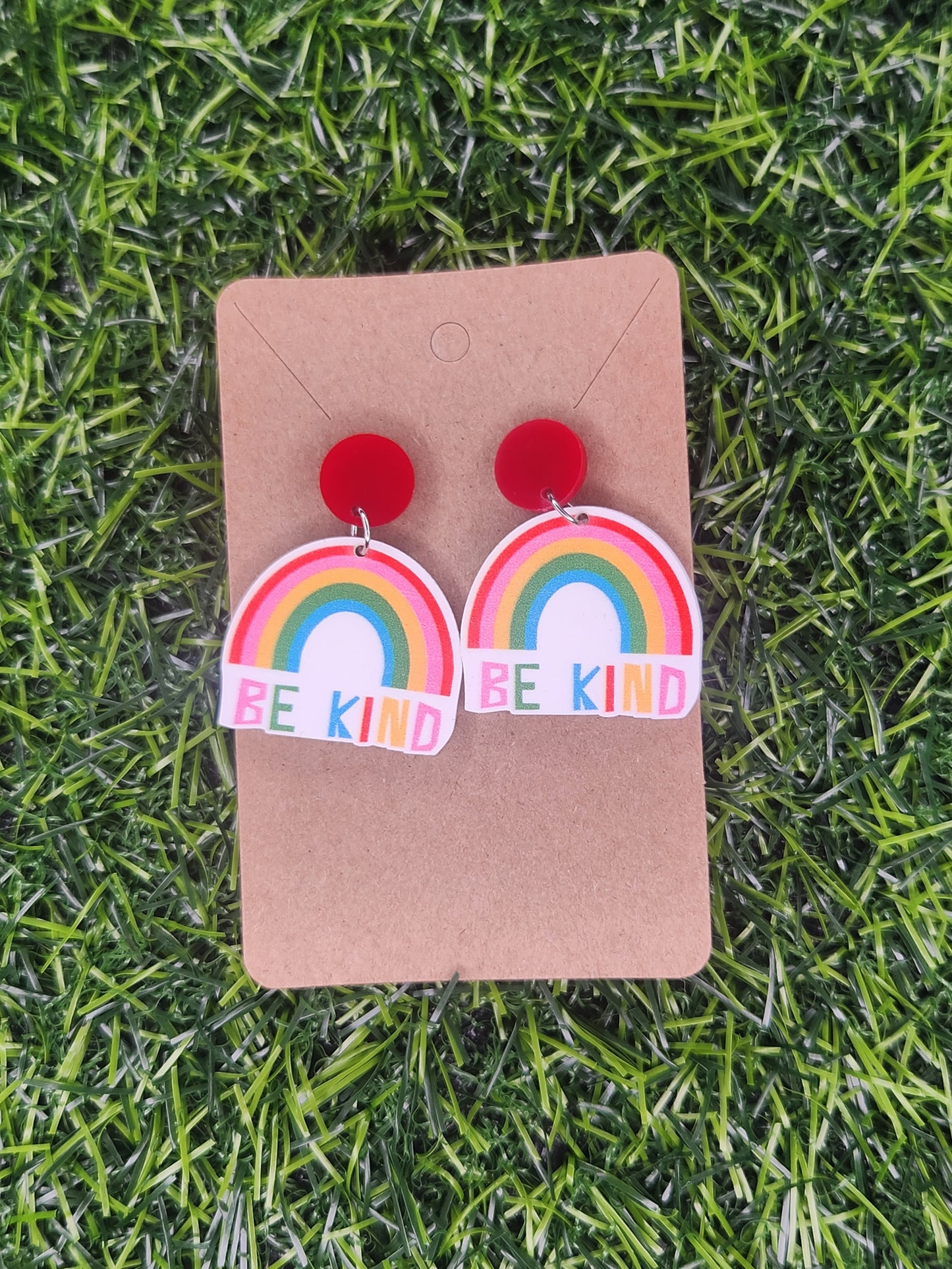 Be Kind Rainbow Stud Dangle Earrings